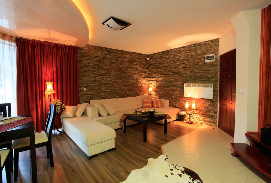 Interior of chalet in Pamporovo, Bulgaria