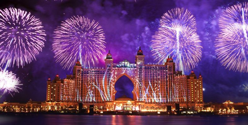 Dubai New Years Eve Fireworks Atlantis