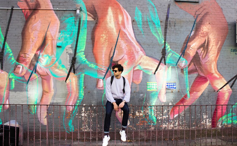 Street art in North Greenwich, New York.