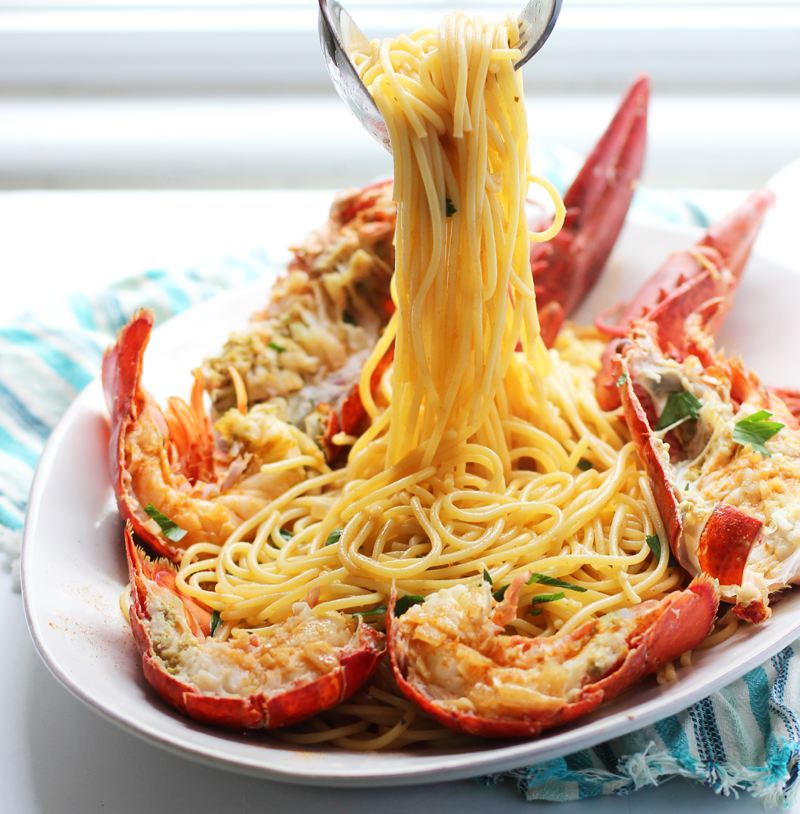 Lobster Spaghetti Celebrity Budget Holiday Food