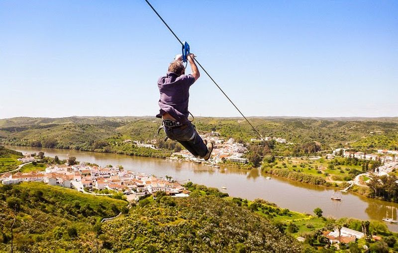 zipline from Spain to Portugal