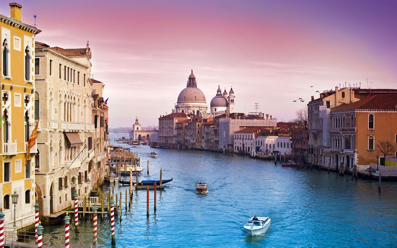 Venice city sunset