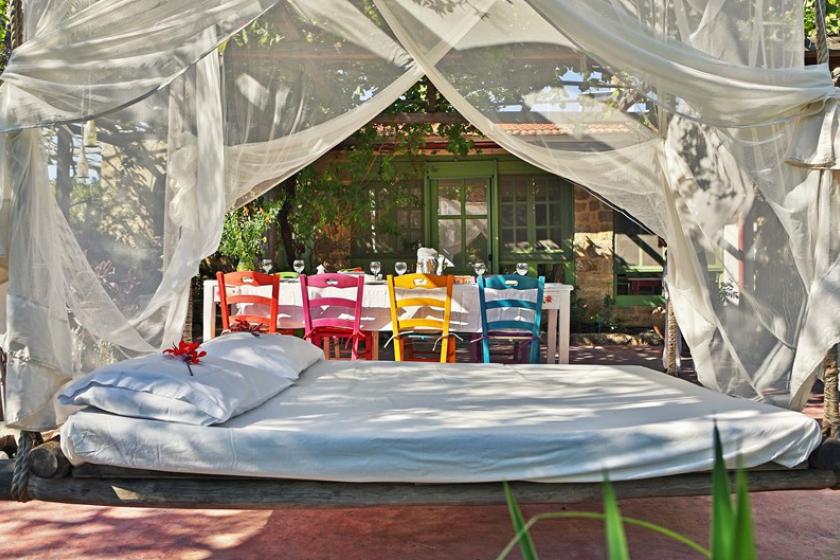hanging bed - rhodes, greece