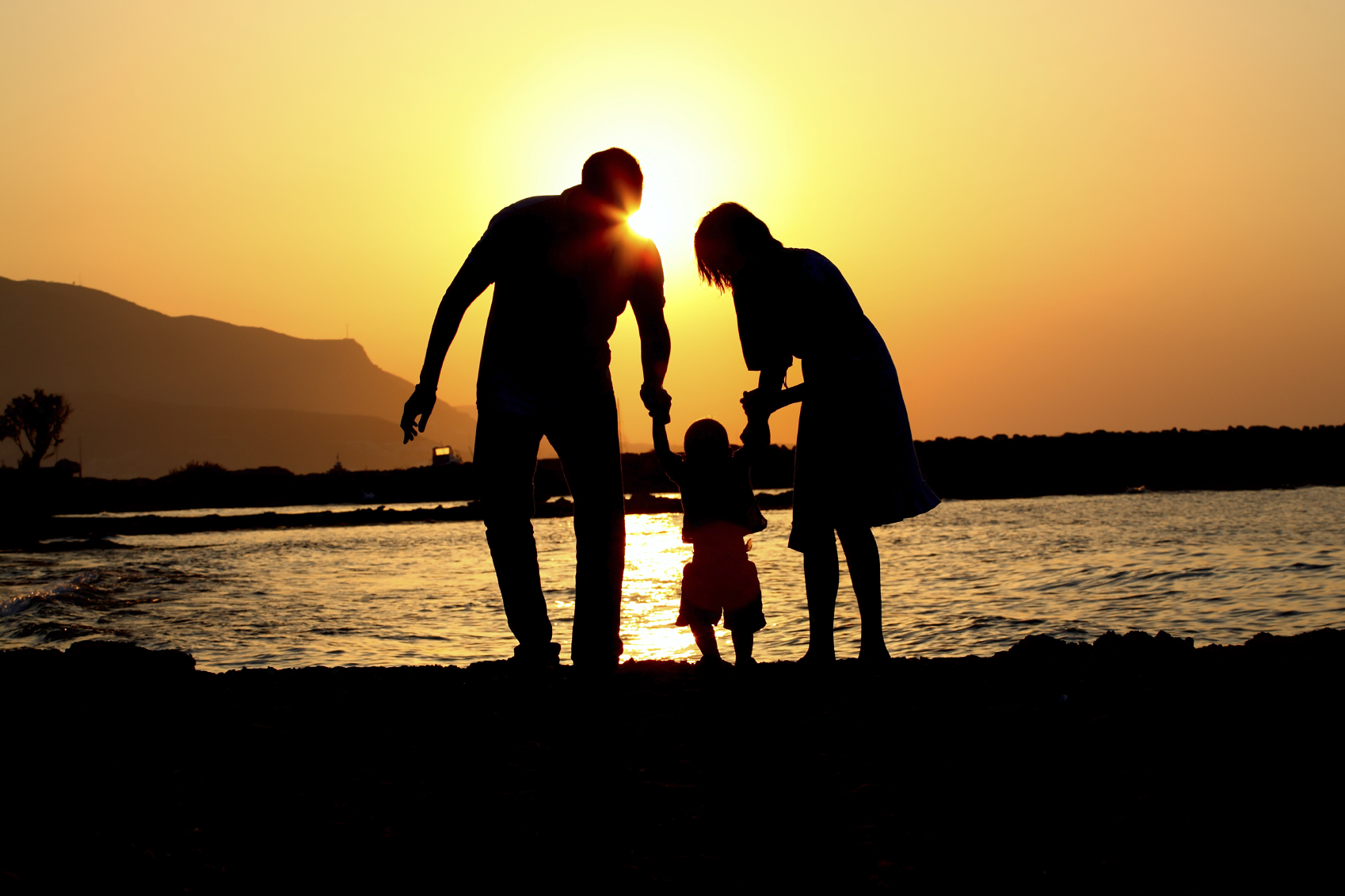 sunset with family