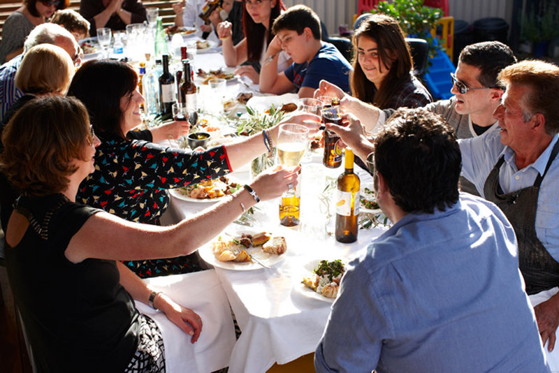 A family feast at Easter.